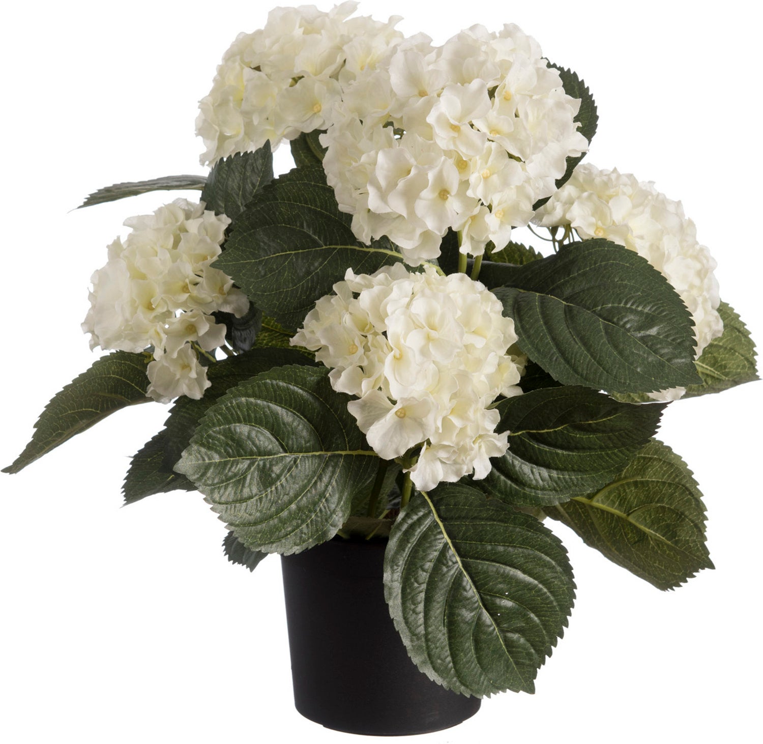 Louis Maes kunstplant Hortensia wit D 24 H 44 cm