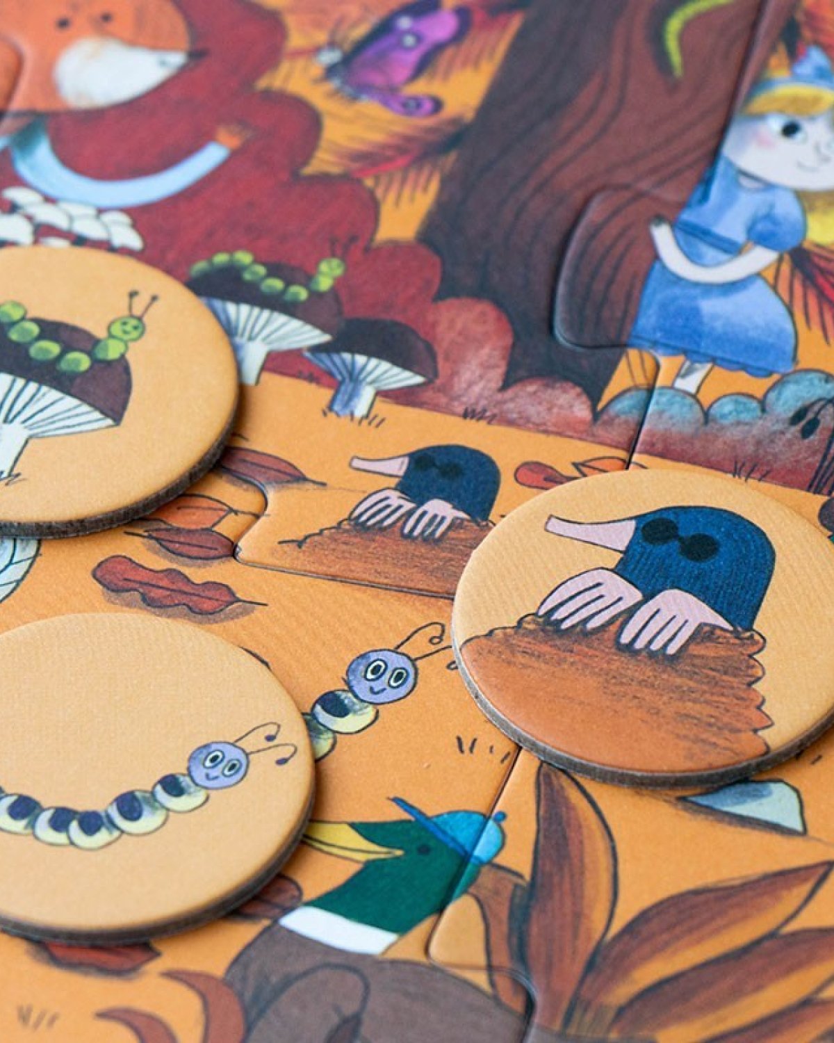 Puslespill og “Hvor er…”-spill – 2i1 Puslespill Barn 3år+ | Bear’s Forest