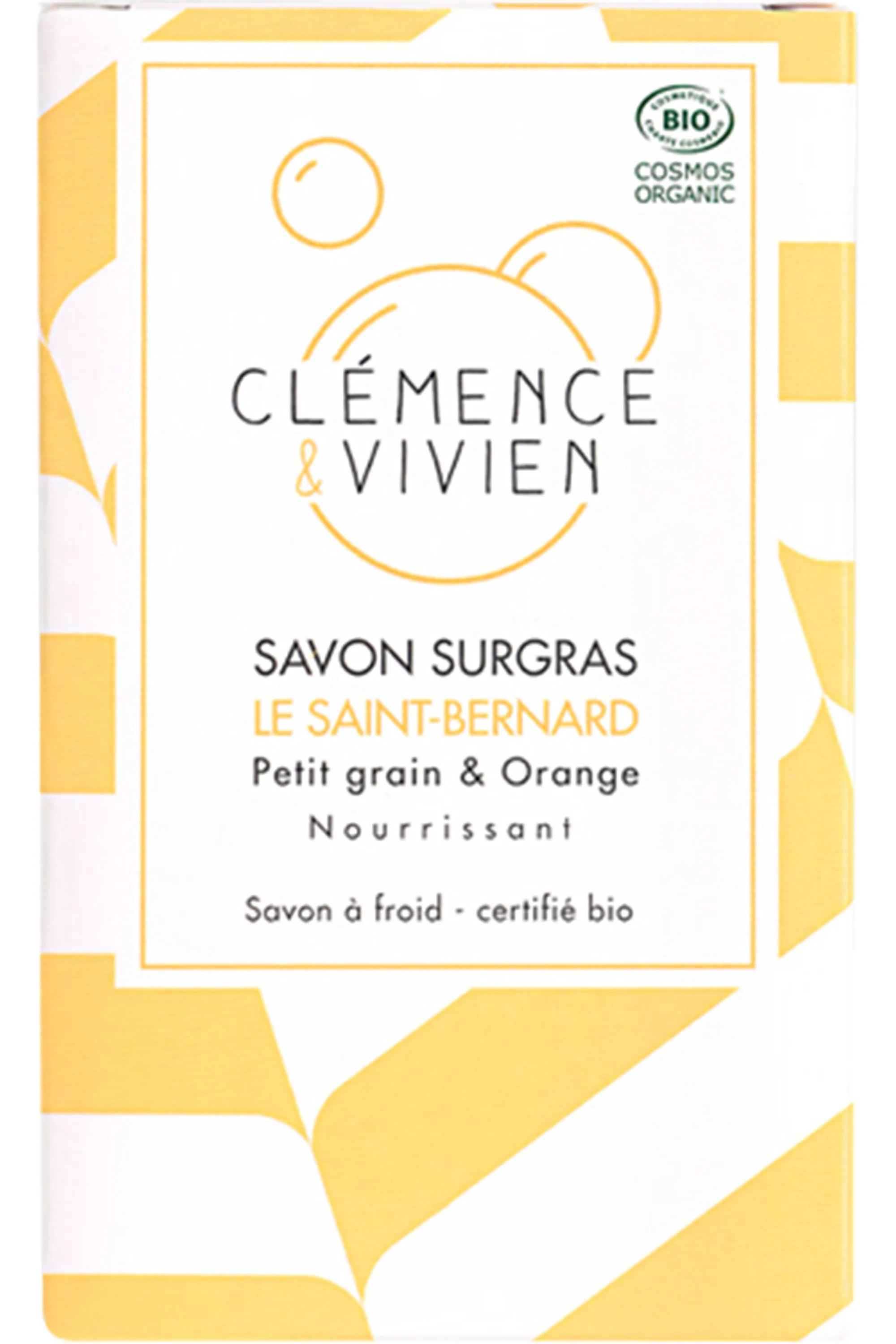 Clémence et Vivien Savon solide corps, visage & cheveux le Saint-Bernard peaux sèches-100 g