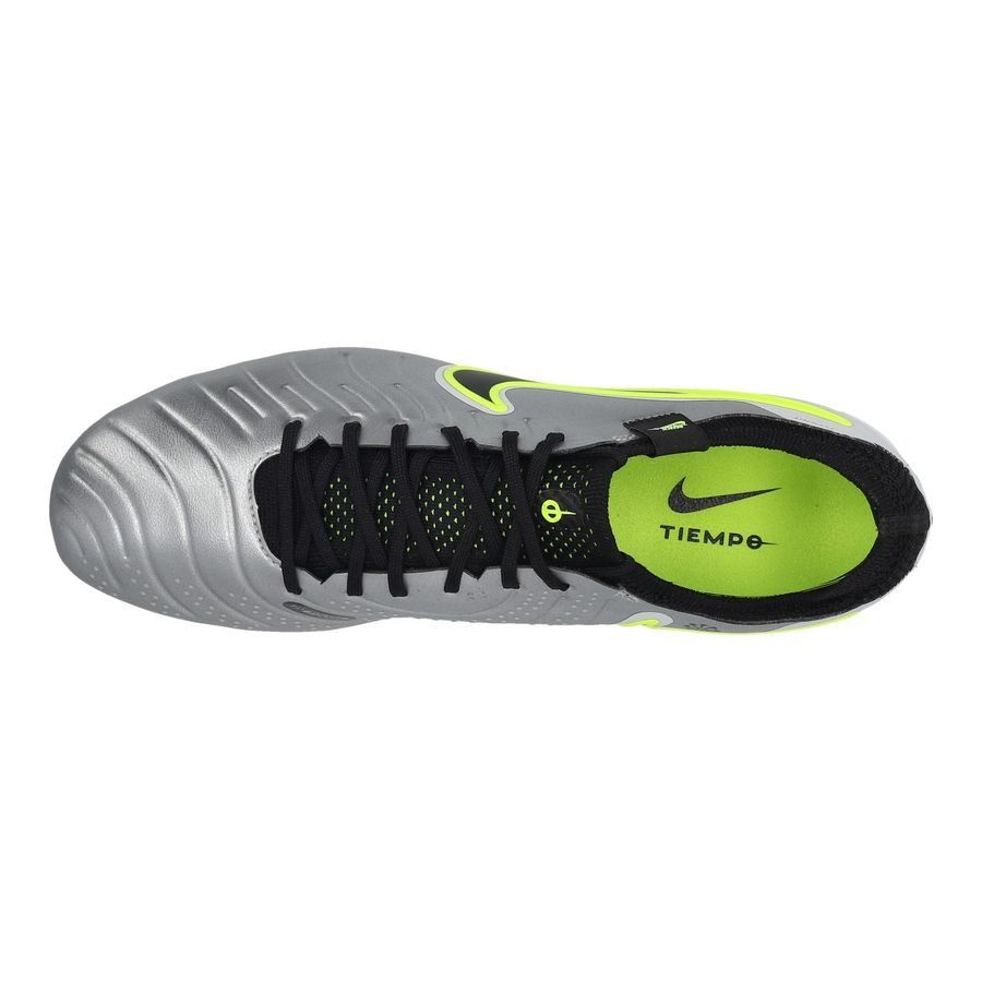 Nike Tiempo Legend 10 Elite SG-PRO Anti-Clog Mad Voltage - Argenté/Noir/Jaune Fluo