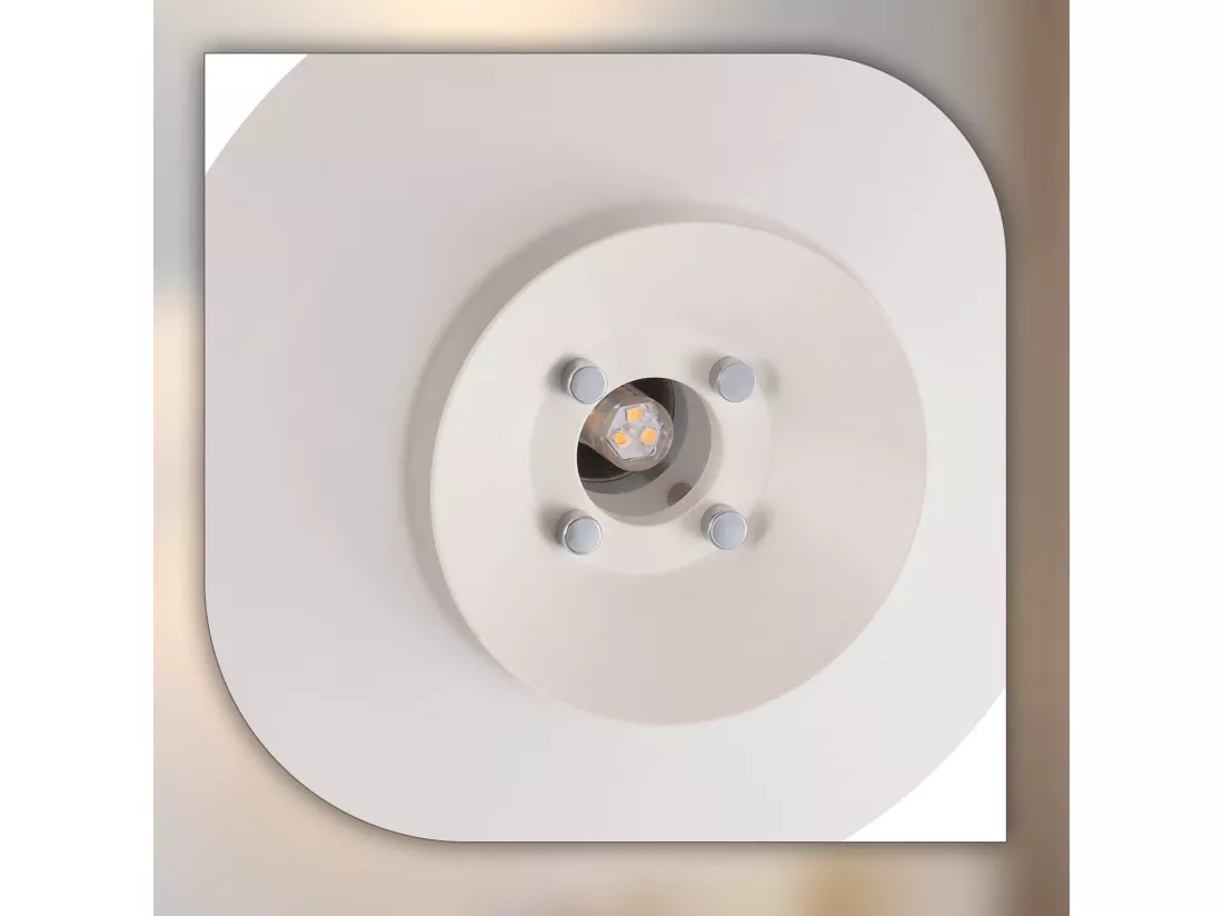 NETTLIFE Applique murale intérieur pour chambre à coucher - Design en métal blanc, créative lampe de couloir G9 Sans ampoule (Max. 25W).