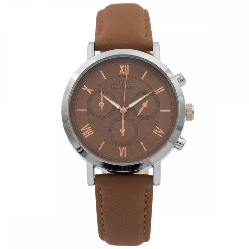 Montre Homme GIORGIO bracelet Cuir Marron