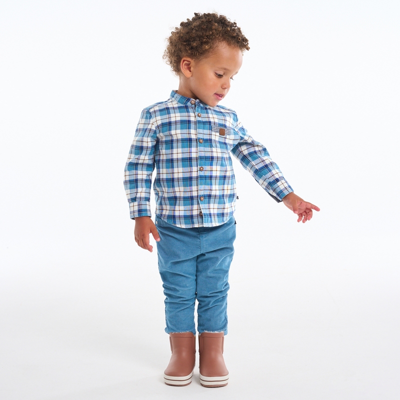 Chemise tubique à carreaux bébé garçon