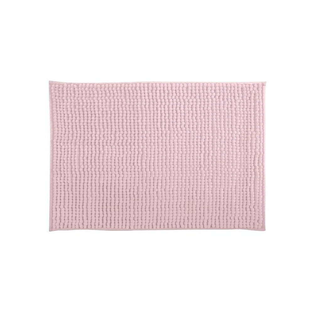 (40x60cm) Chenille Mikrofaser Badteppich Anti-Rutsch Dusch Matte Badewannen Vorleger (141607) - Pastellrosa
