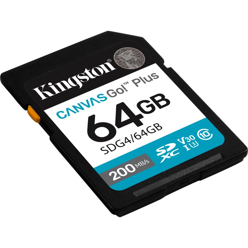 Kingston Technology Canvas Go! Plus 64 Go SDXC Canvas Go Plus Gen4 200 Mo/s C10 UHS-I U3 V30