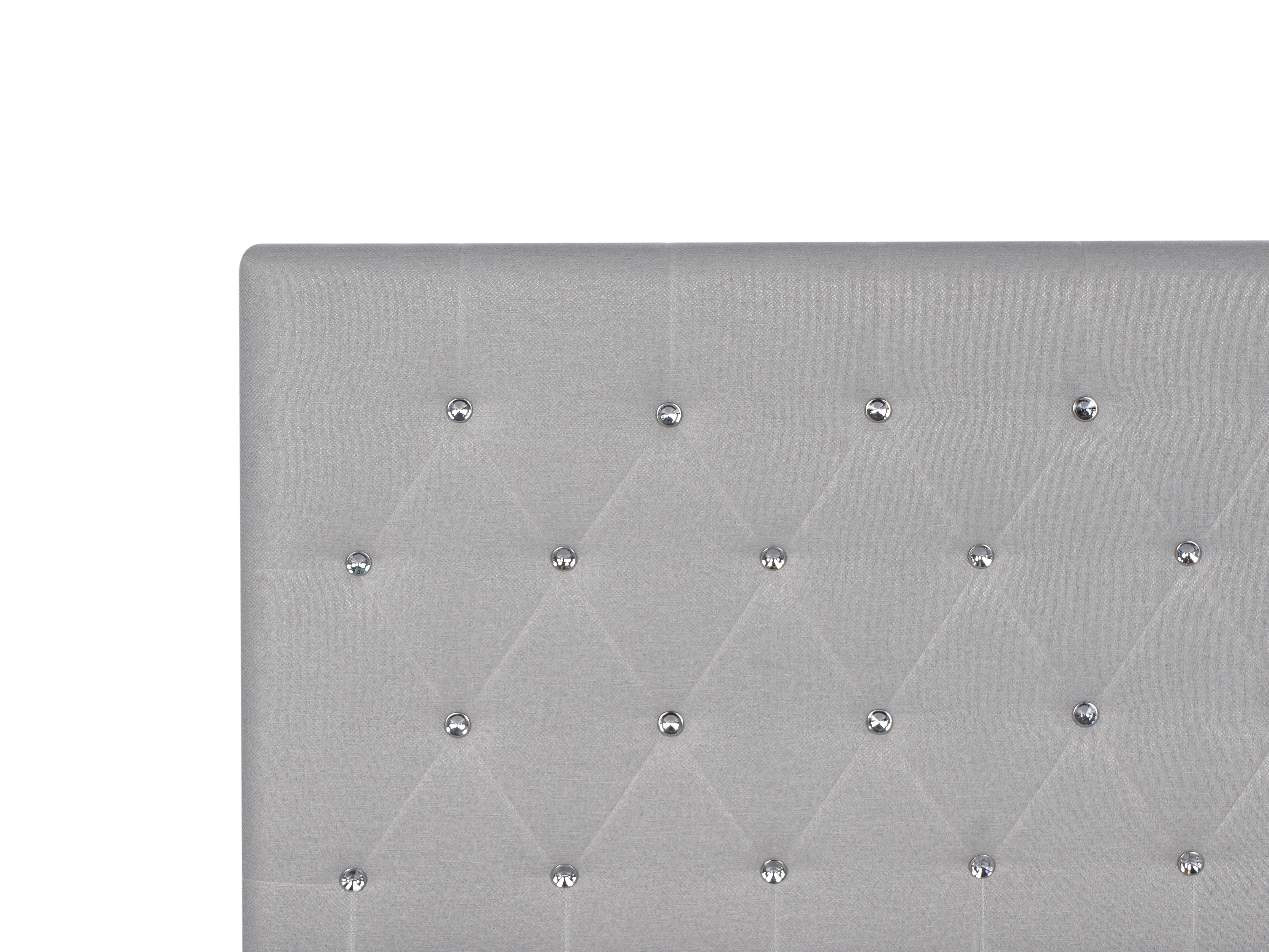 Bed met opbergruimte Stof AMIENS 180 x 200 cm Lichtgrijs