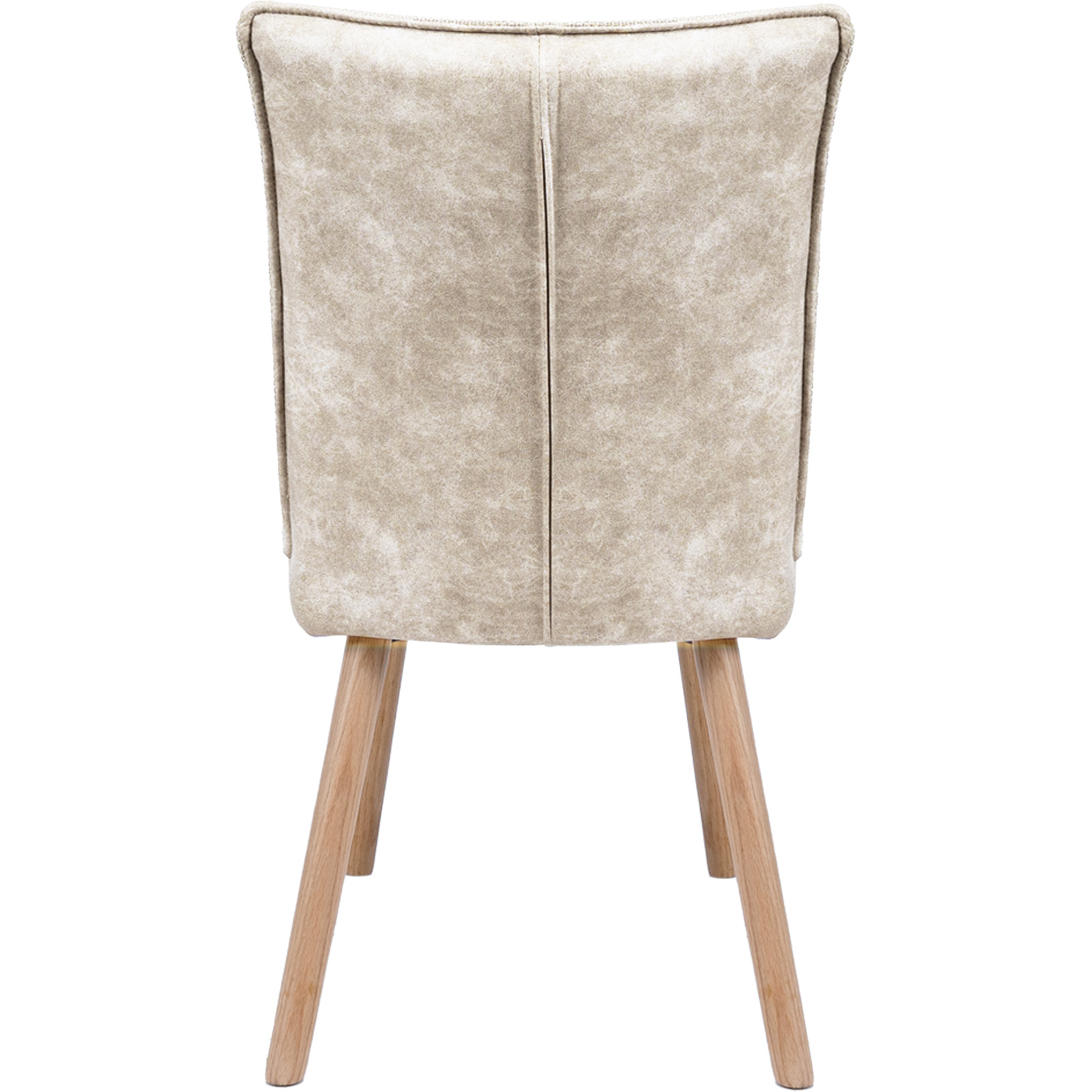 Polsterstuhl Lukas Kunstlederoptik/Stoff beige, Gestell Eiche massiv