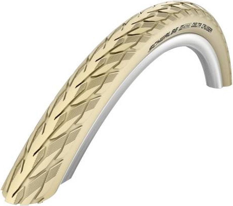 Schwalbe Buitenband - Delta Cruiser Plus - 28 inch x 1.40 - Creme Reflecterend