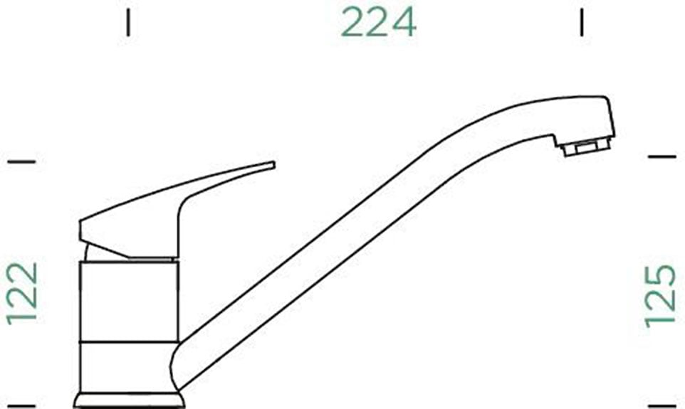 Schock Küchenarmatur »Evinas« Hochdruck, Festauslauf, Flüsterperlator, Schwenkbereich 360°