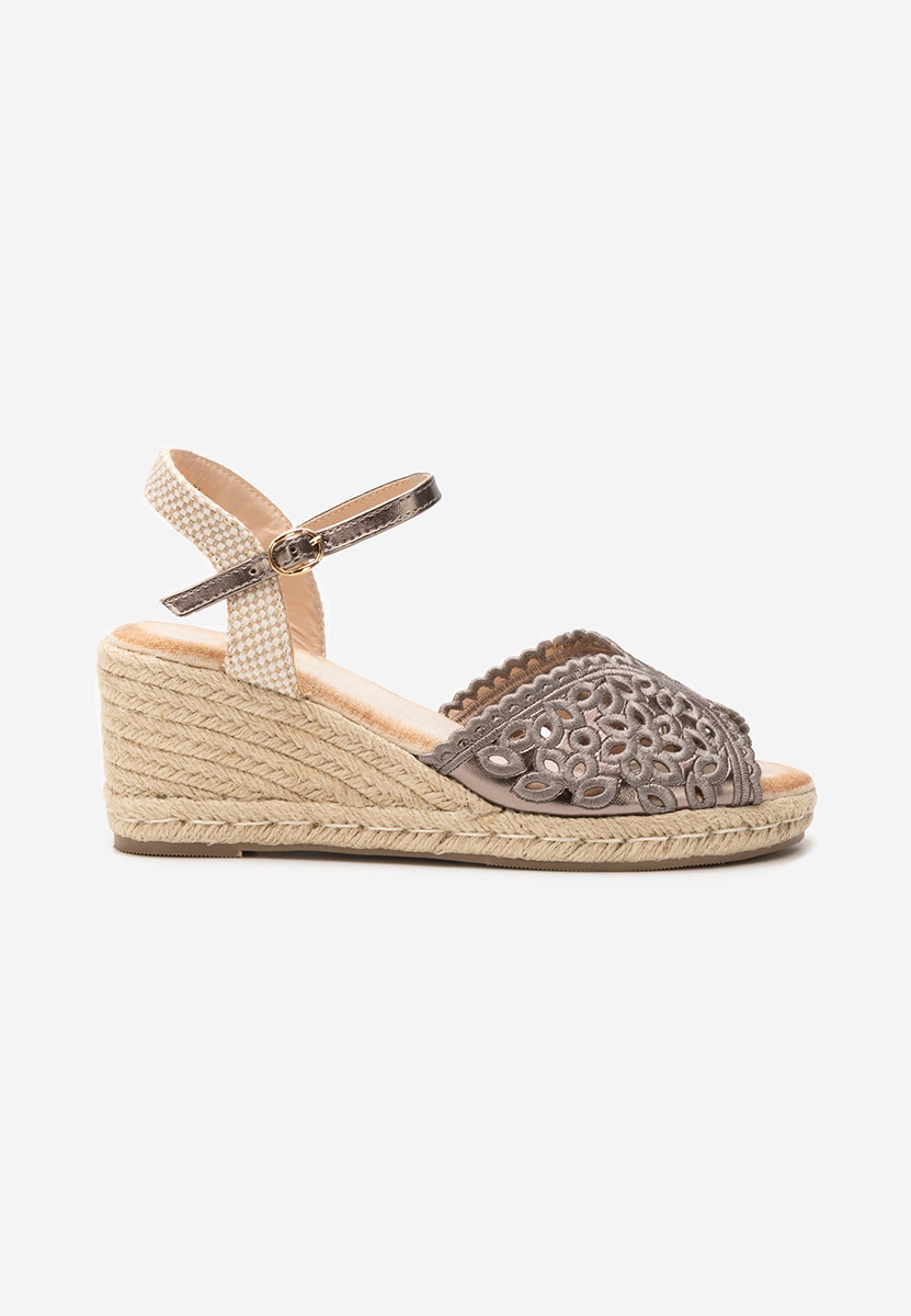 Sandales type espadrilles grise Finana
