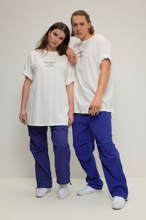 T-Shirt, oversized, Print, Rundhals, Halbarm, Unisex