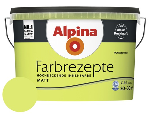 Alpina muurverf kleur recepten Lenteweide 2,5 l
