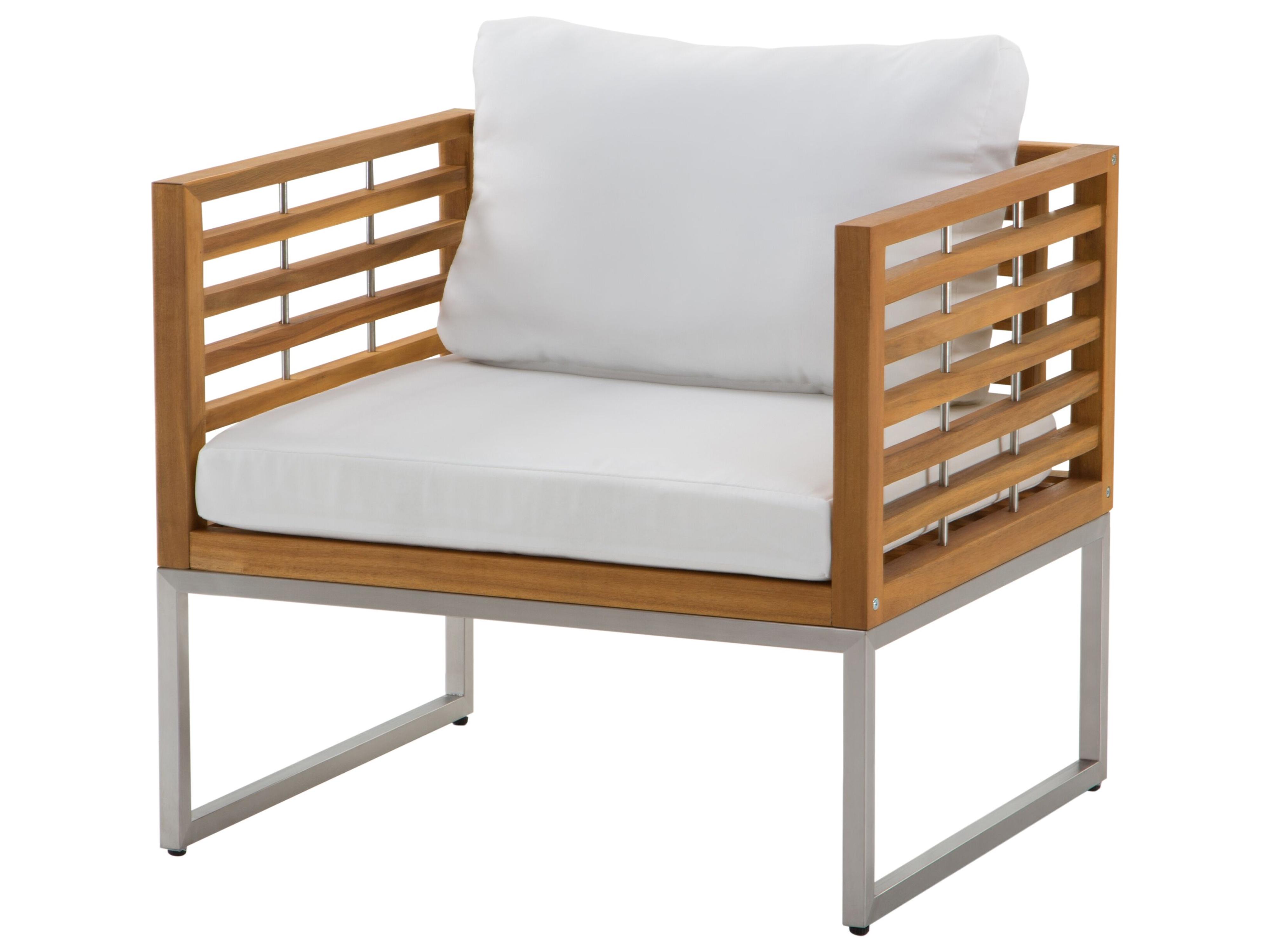 Loungeset met tafel 4-zits BERMUDA Acaciahout Bruin