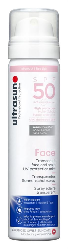 ULTRASUN Face & Scalp UV Protection Mist<br>75 ml, Aerosol Spray, flüssig, SPF50