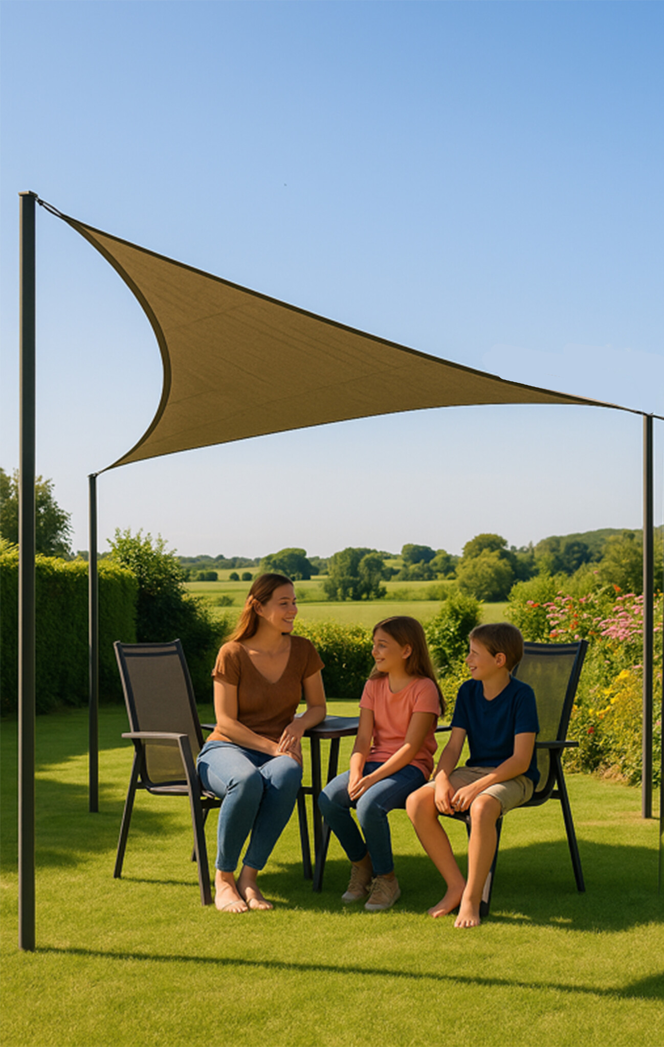 CUHOC 3 x 3 x 3 m Schaduwdoek driehoekig taupe