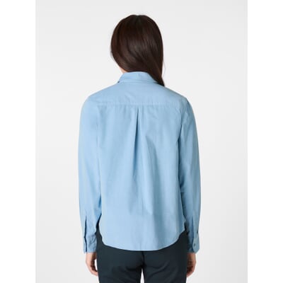 Damenbluse Feincord, Hellblau