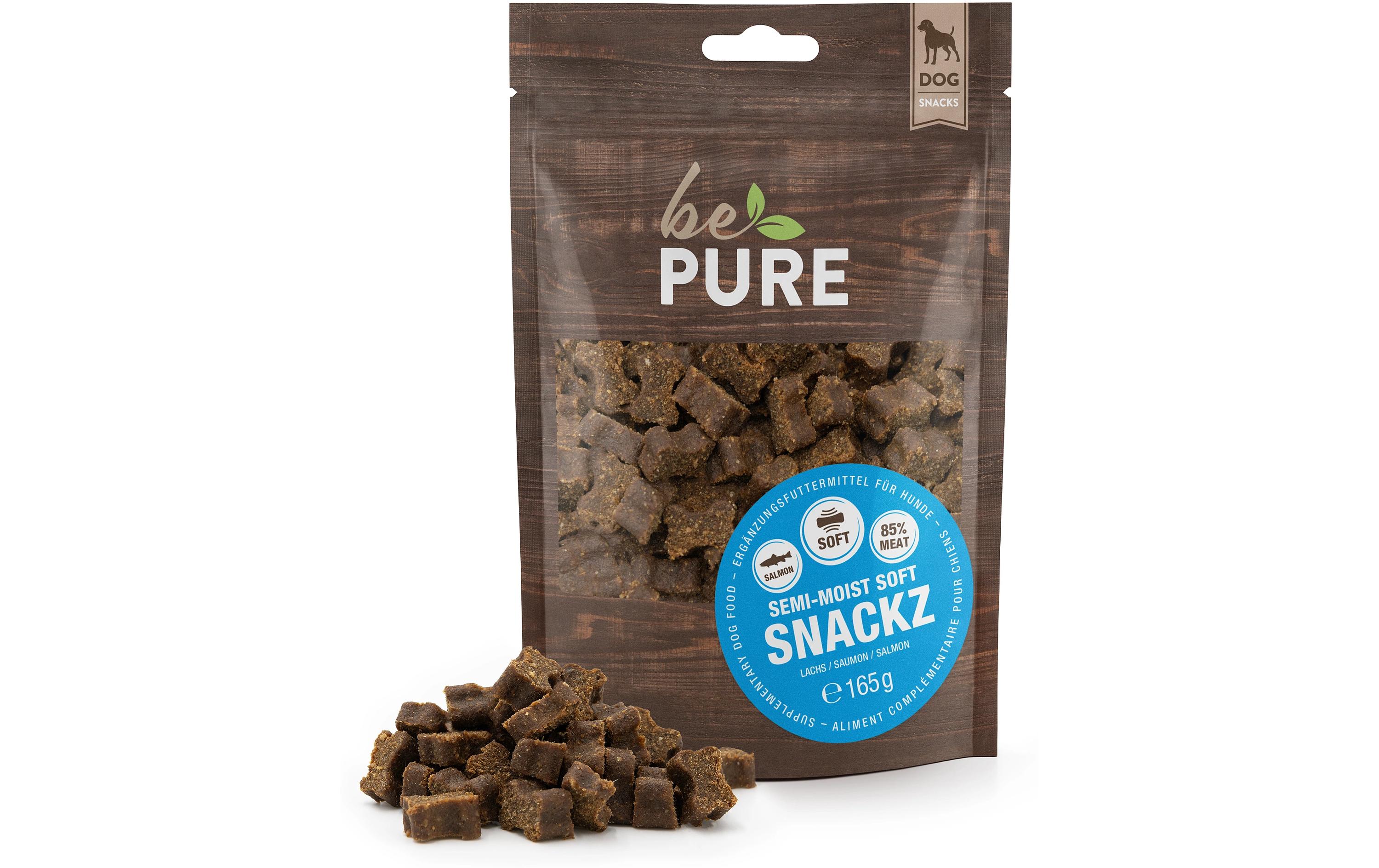 Leckerli Semi-Moist Soft Snackz mit Lachs 165 gBelohnungssnack für Hunde