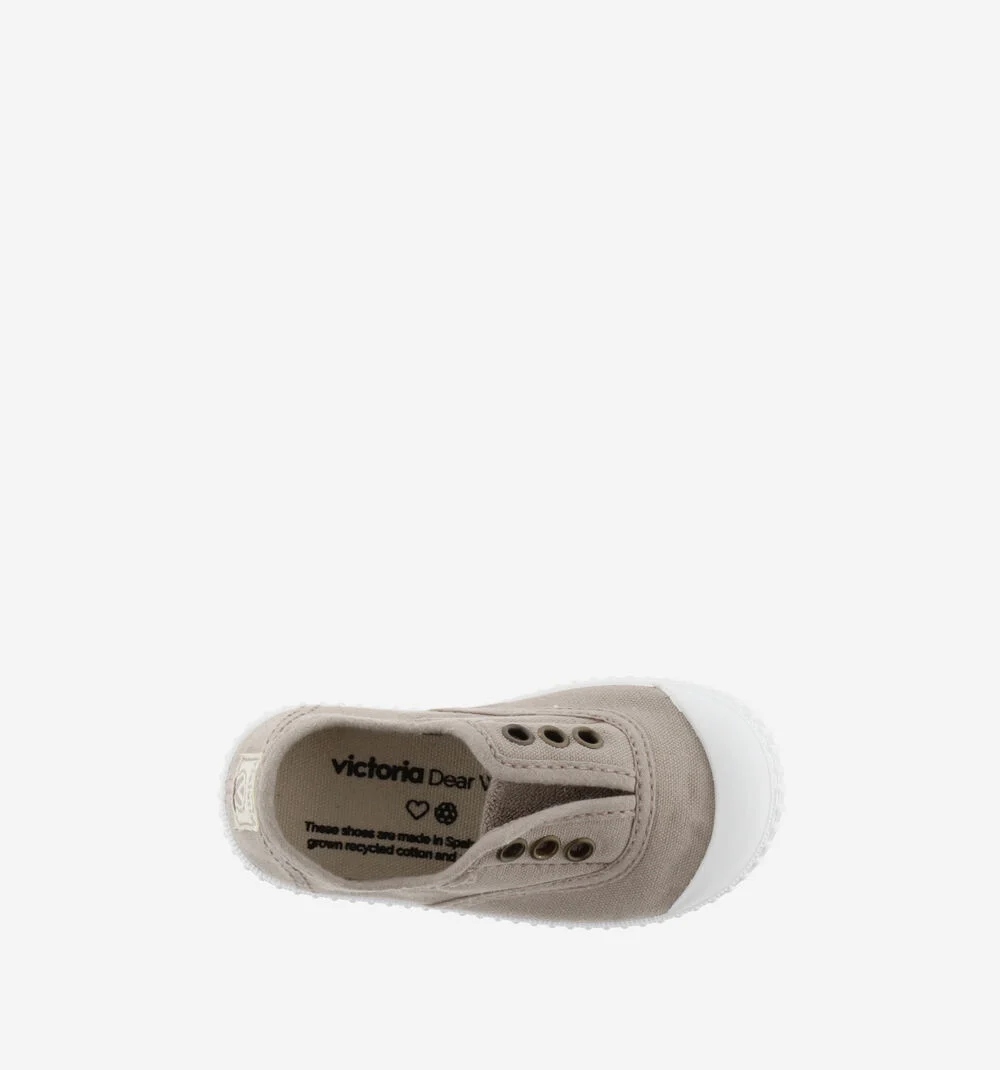 1915 INGLESA TENNIS TOILE DREC® ÉLASTIQUE Baskets en toile avec élastique pour enfant BEIGE