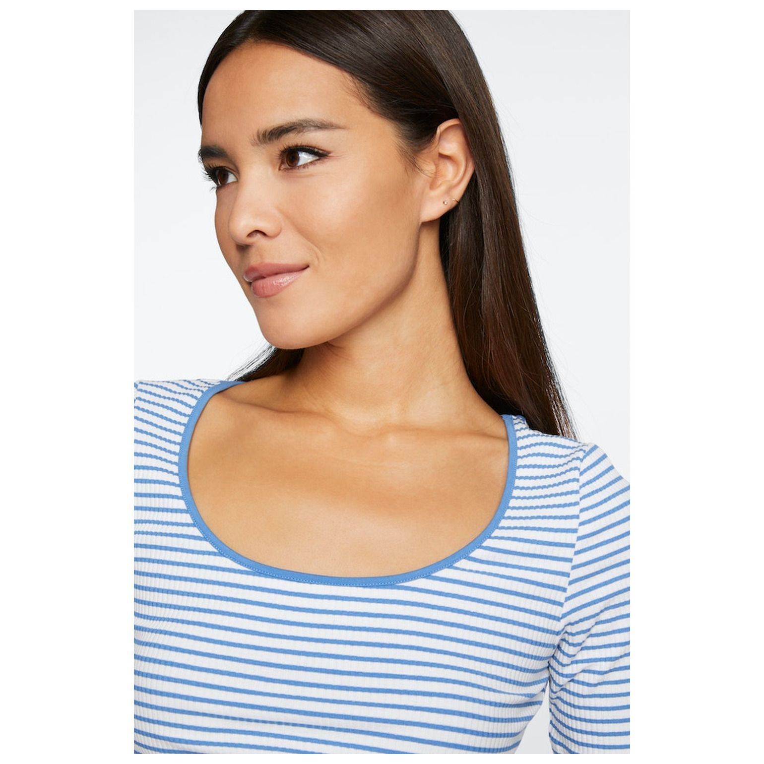 Rich & Royal Organic Rib Shirt Striped