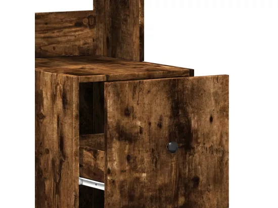 Armoire de cuisine chêne fumé 35x50x180 cm bois d'ingénierie