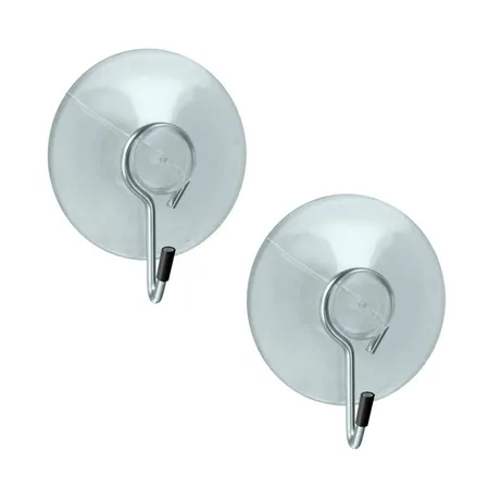 metaltex Saughaken transparent, 2er Set, Ø 4 cm Kunststoff