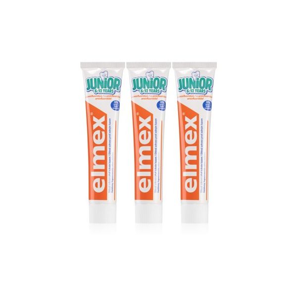 Diafarm Elmex Junior 6-12 Years Dentífrico para Crianças 3x75ml