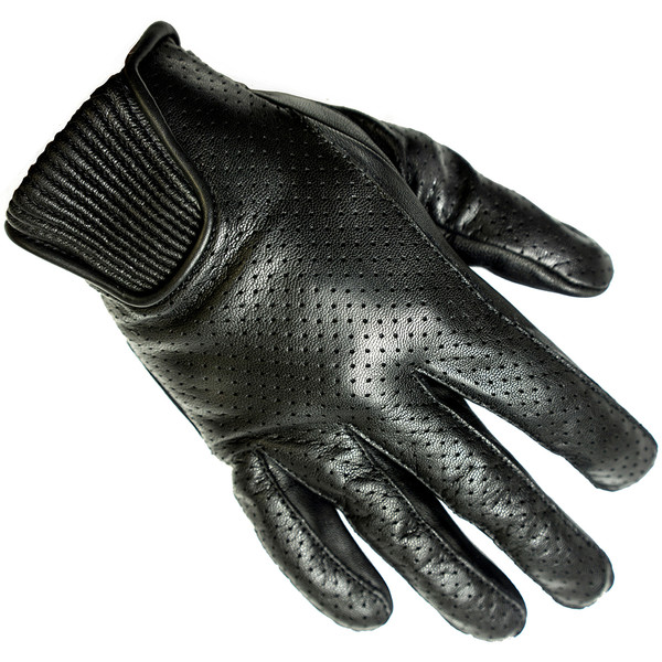 Helstons - Gants Charly Cuir Soft Perforé Noir