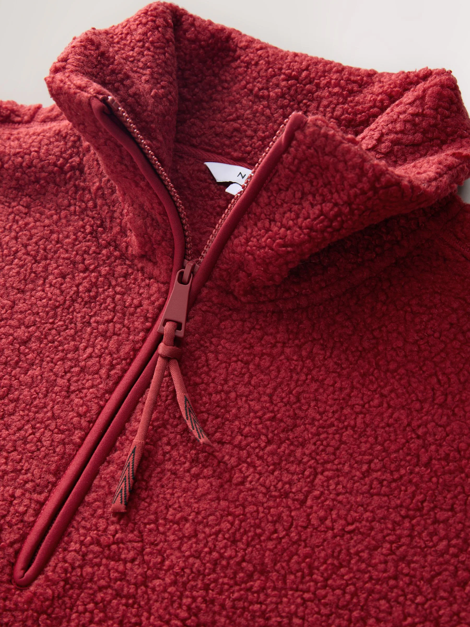 Kersrood - Soft Touch Knusse Teddy Borg Kwartrondrits Fleece