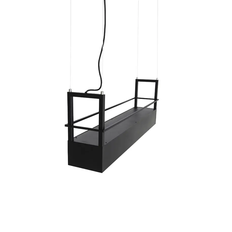 Qazqa hanglampen cage rack zwart gu10