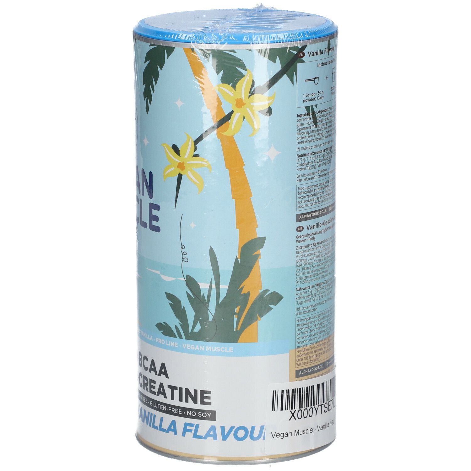 ALPHA FOODS Vegan Muscle Protein Vanille Eiweiß + Kreatin