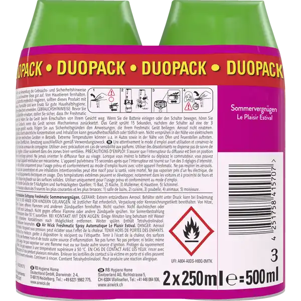 Freshmatic Max Nachfüller Duopack Sommervergnügen