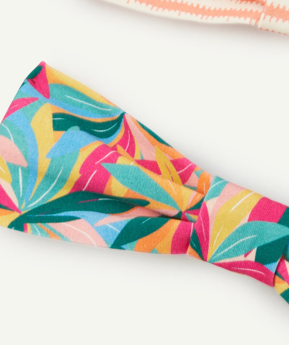 lot de 3 bandeaux fille colorés avec imprimés
