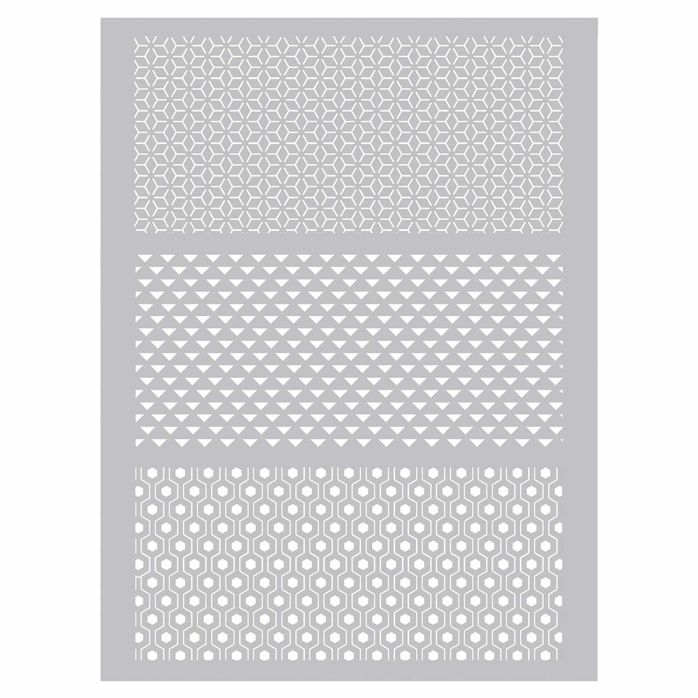 Pochoir pâte polymère graphique 15,3 x 11,4 cm