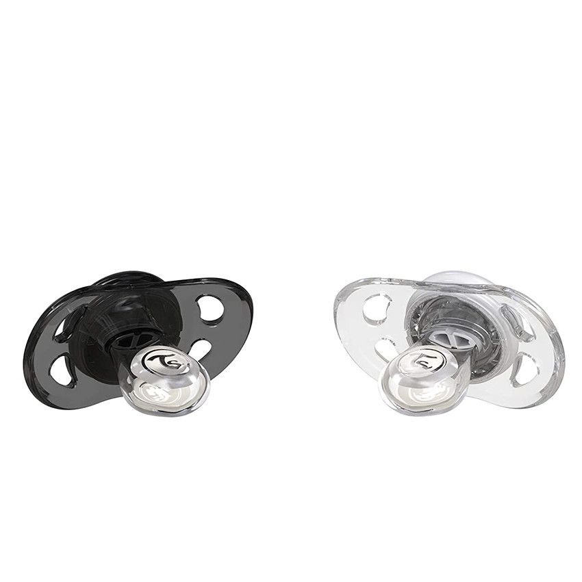 Set de sucettes en silicone 6+ mois - Gris/Blanc - Ecru