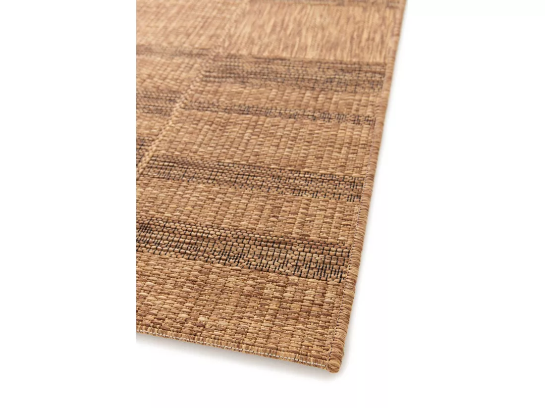 Tapis extérieur - géométrique aspect jute - naturel - 160 x 230 cm - GUINEA