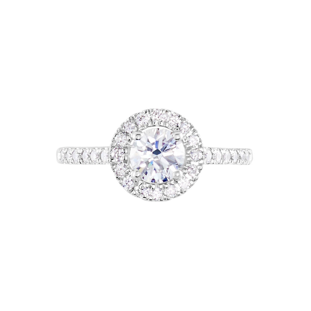 Bague Mentoura Or Blanc Diamant Synthétique