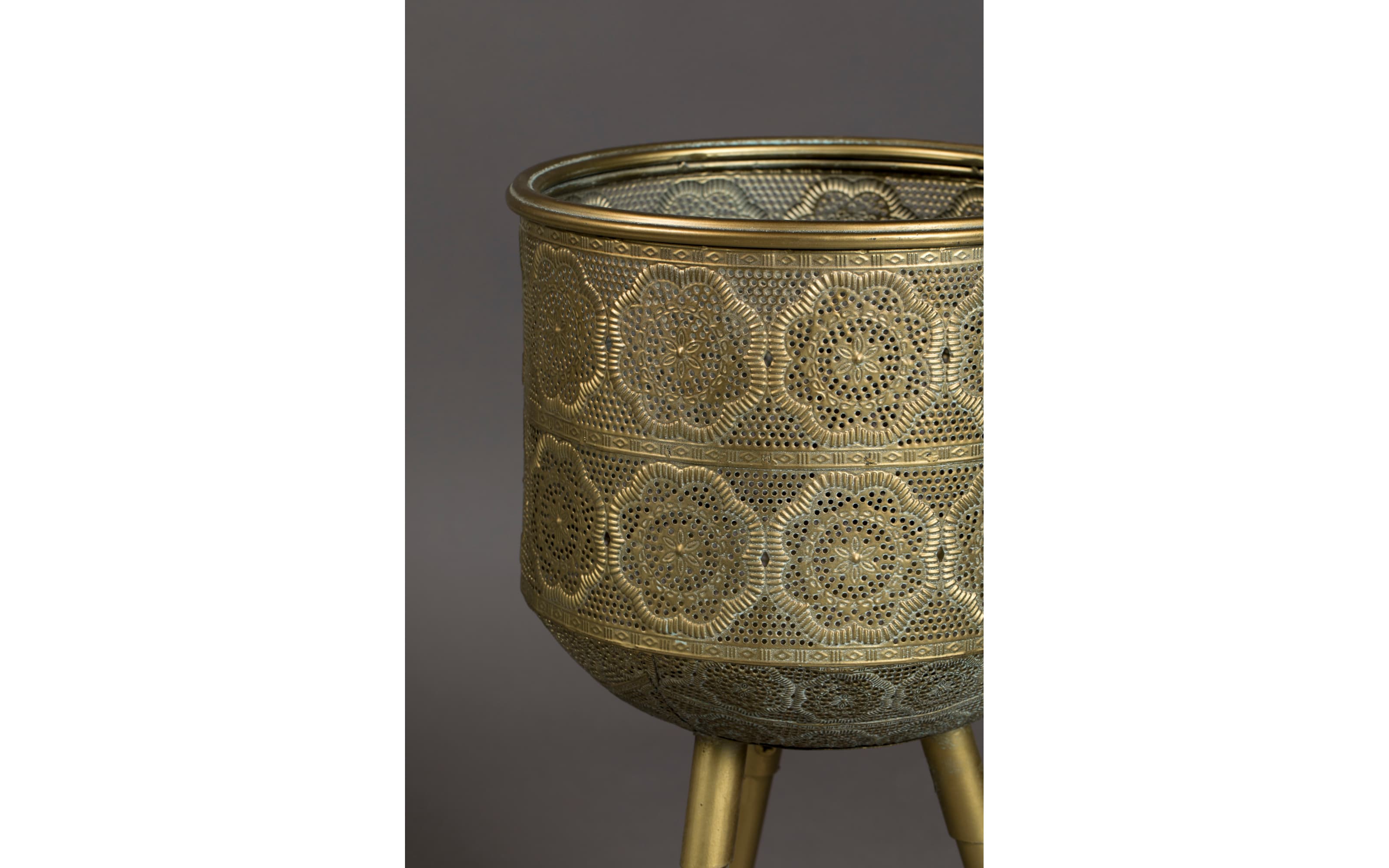 Pflanzenständer Botanique L, Eisen, gold, 53 cm