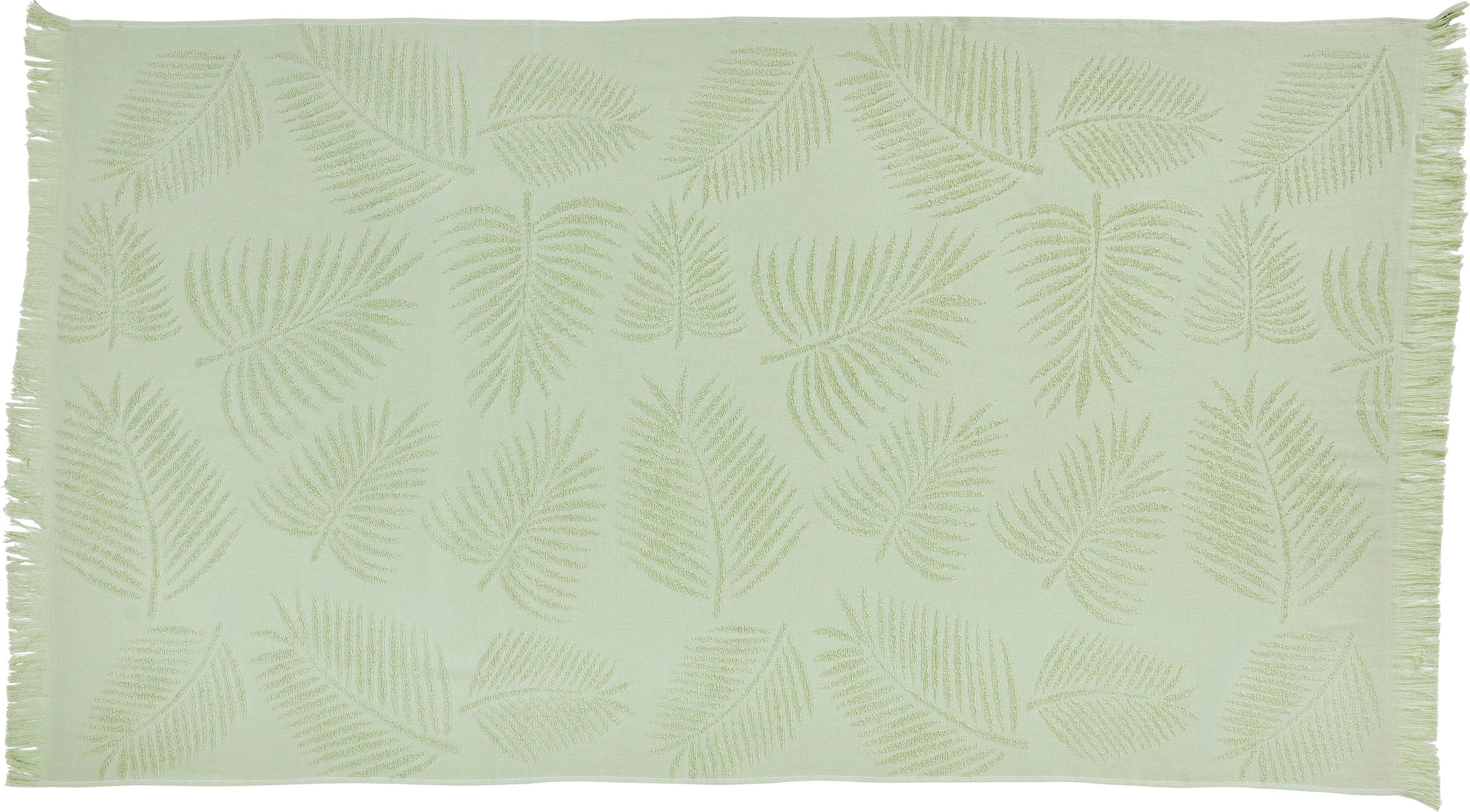 done.® Hamamtücher »Palm Leaves« saugfähige Frottier-Innenseite, gemustert, mit Fransen