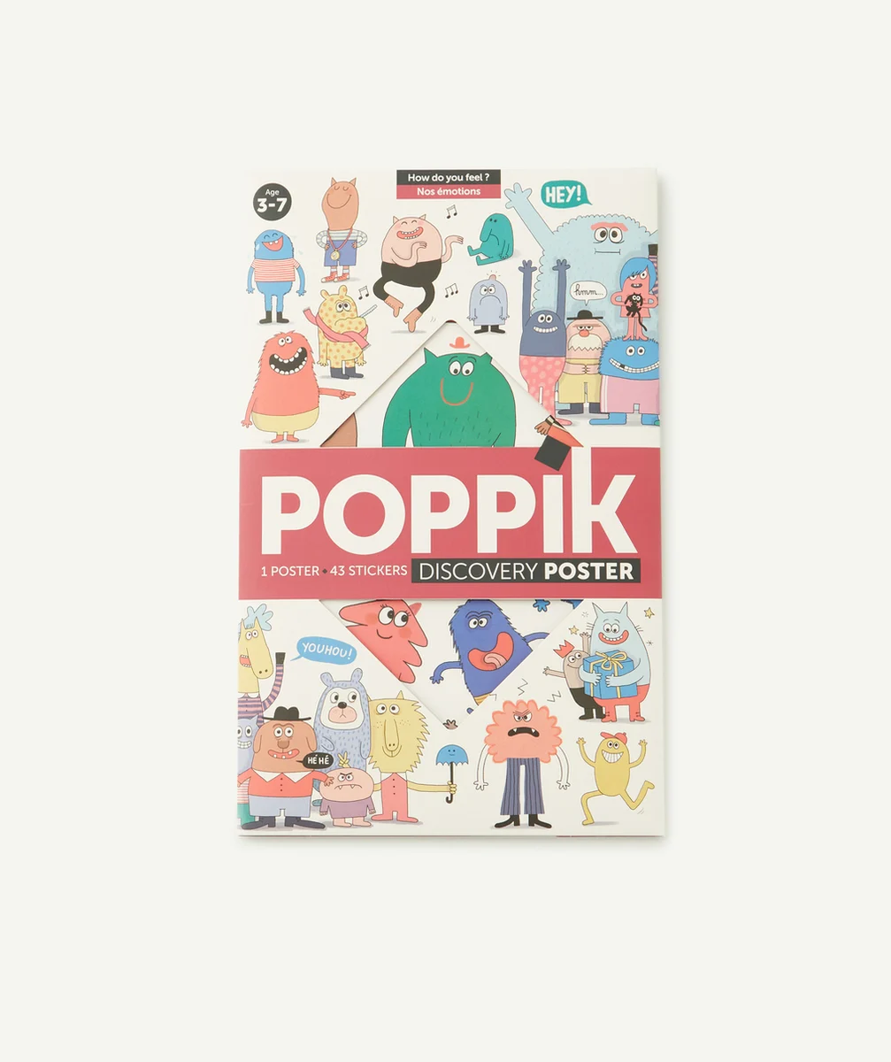 POPPIKPOSTER AVEC STICKERS SUR LES ÉMOTIONS 3-7 ANS