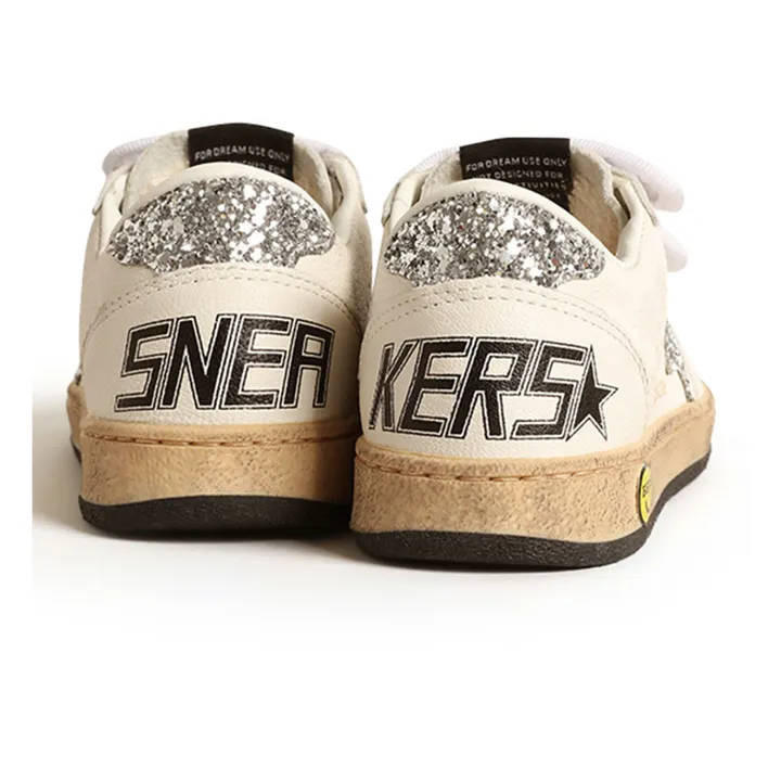 Golden Goose Baskets Scratchs Ballstar Paillettes | Argenté