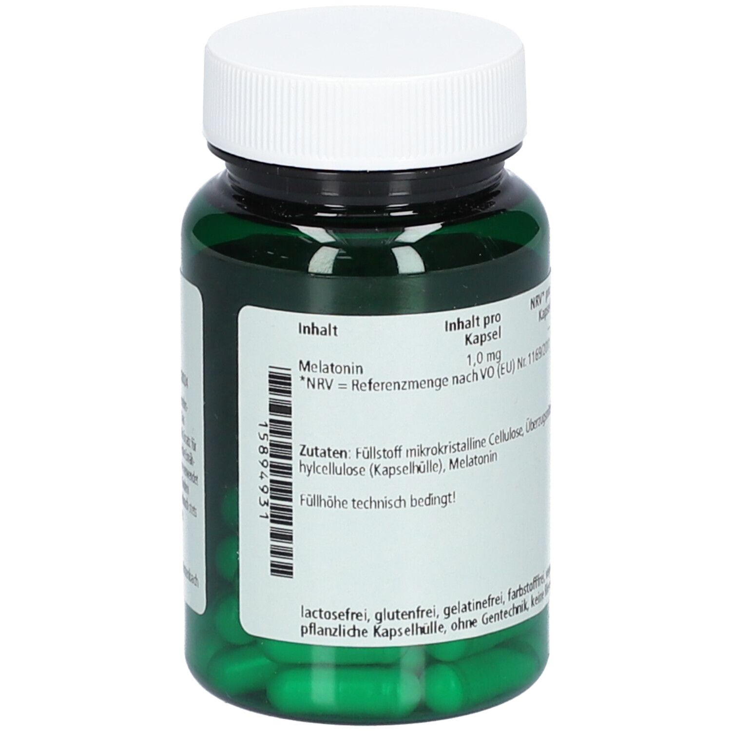 green line NUTRITHEKE MELATONIN 1 mg