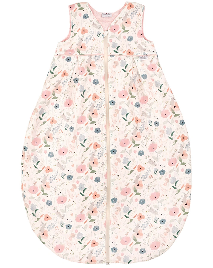 Frottierschlafsack BLUMENWIESE in weiß