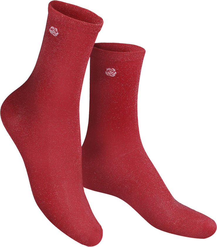 Eat My Socks Strømper - Pretty Rose Red Multi