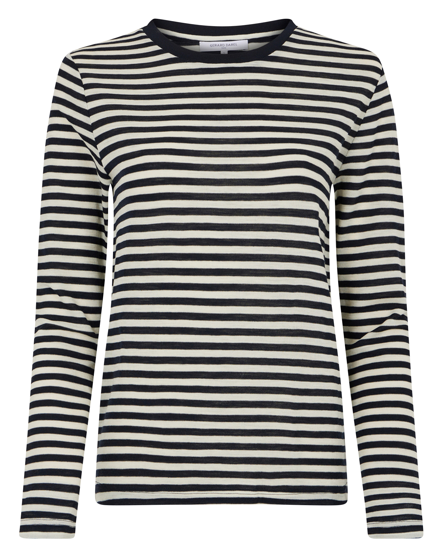 ATHENAIS - Pull droit col rond en laine | Blanc