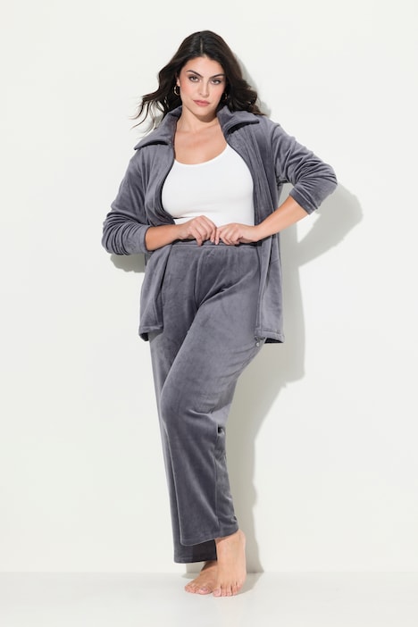 Loungewear-Nickihose, weites Bein, recycelt