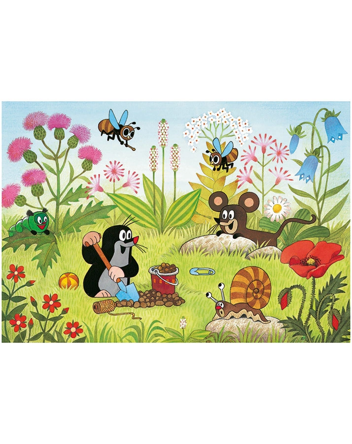 Puzzle DER MAULWURF IM GARTEN 2x24-teilig