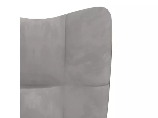 Chaise de relaxation avec repose-pied Gris clair Velours