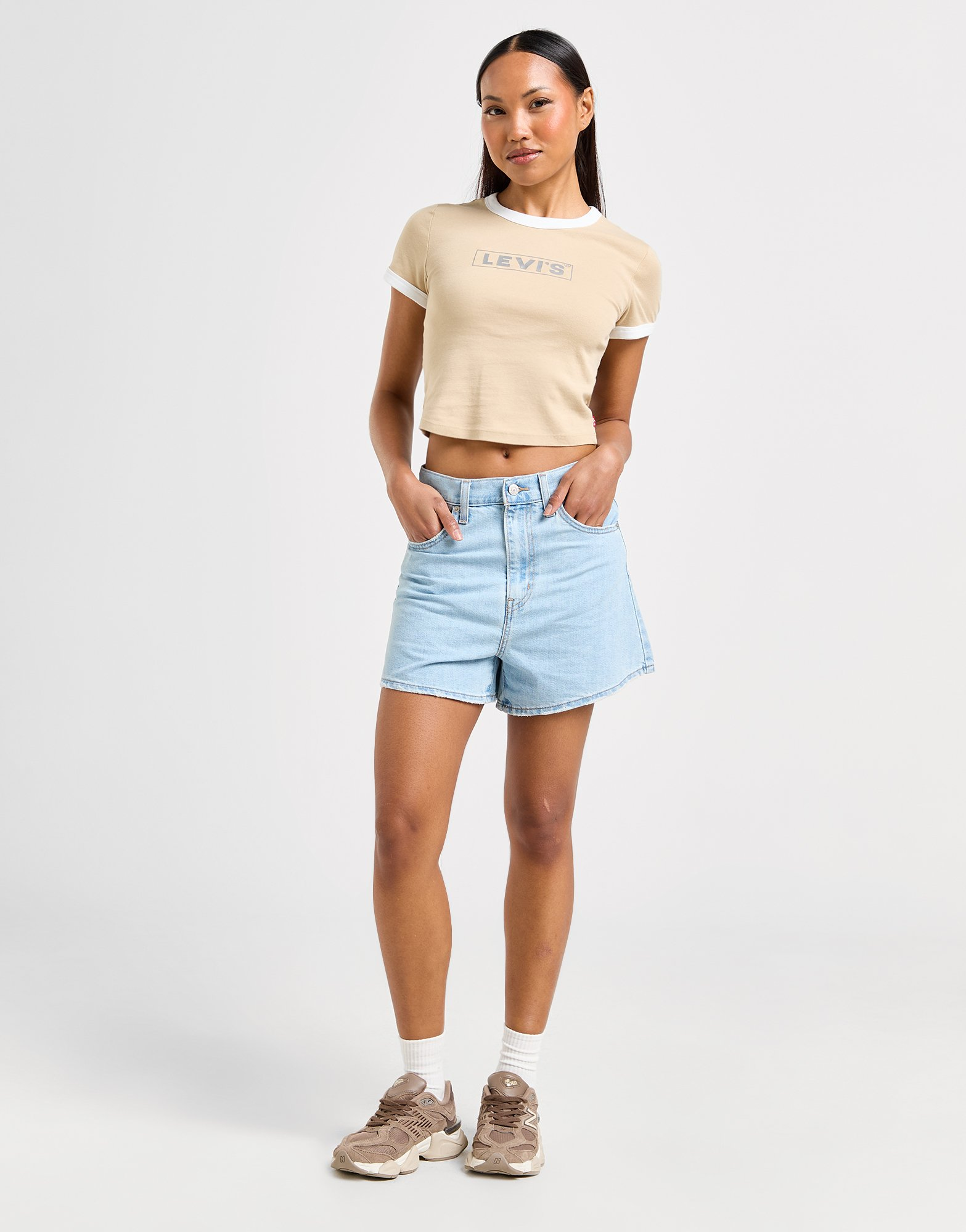 LEVI'S Short Mom Taille Haute Femme