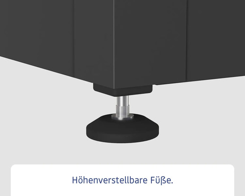 Hörmann EcoStar Elegant 1620 tuinbox, RAL7016, 166 x 87 x 72,5 cm, metaal, grijs