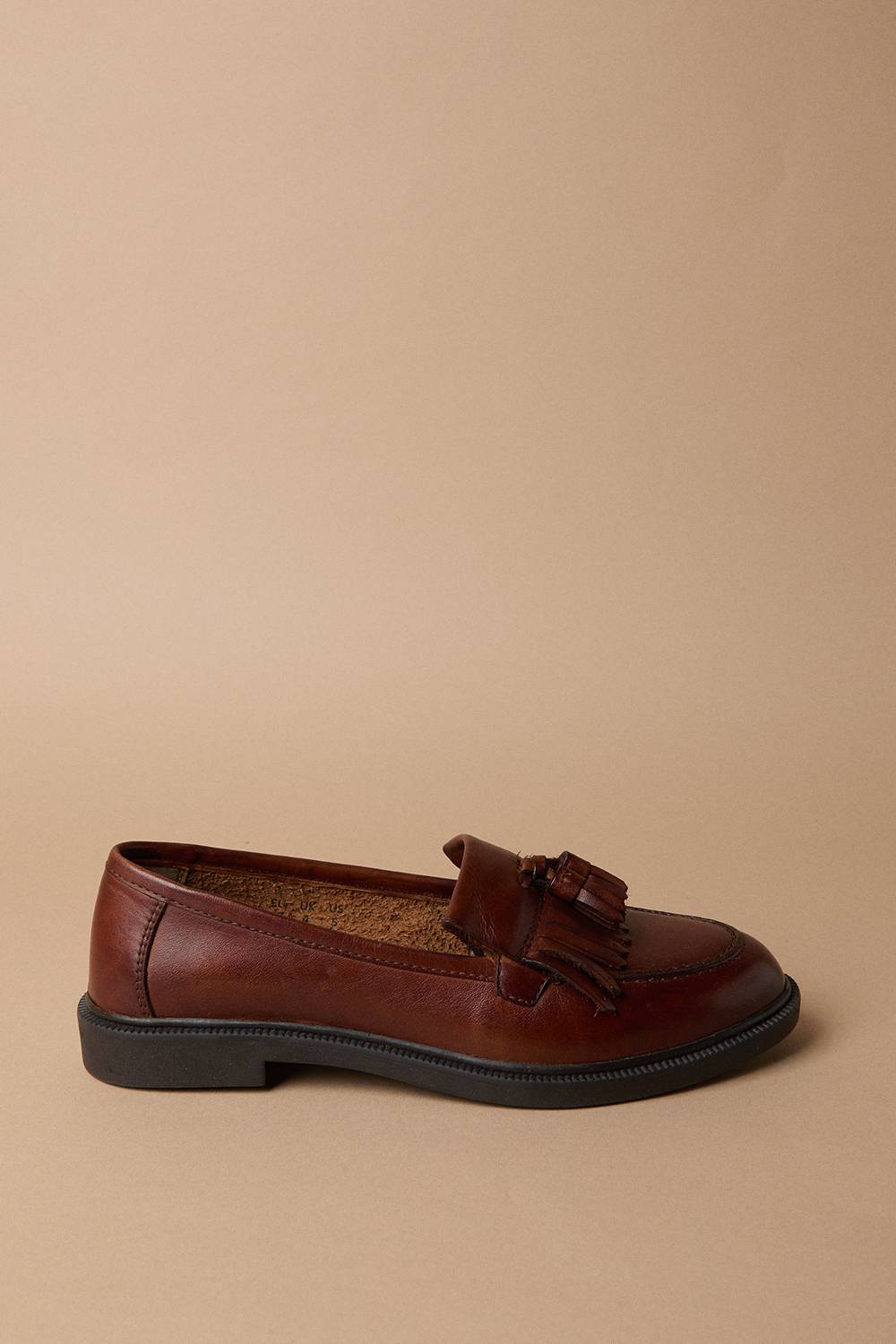 Oasis Mocassins à Pompons Brighton en Cuir Véritable